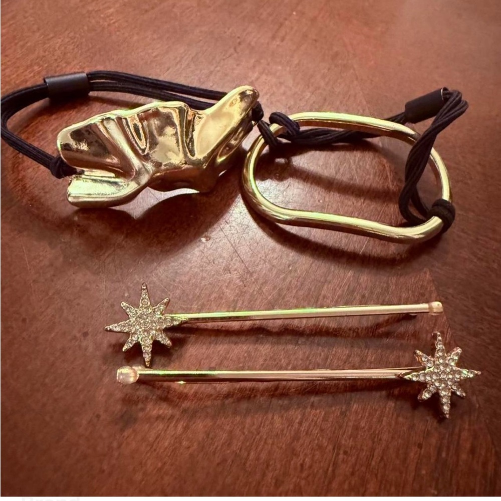 Gold Star Hair Accessories Set